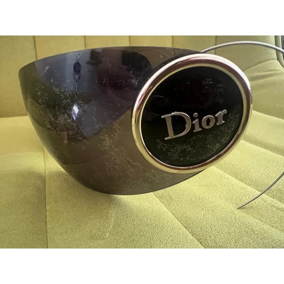 Christian Dior Vintage Shield Sunglasses Y2K Oversized Wrap Logo Medallion Black main image 7